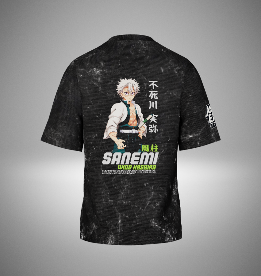 Wind Hashira Acid Washed T-Shirt