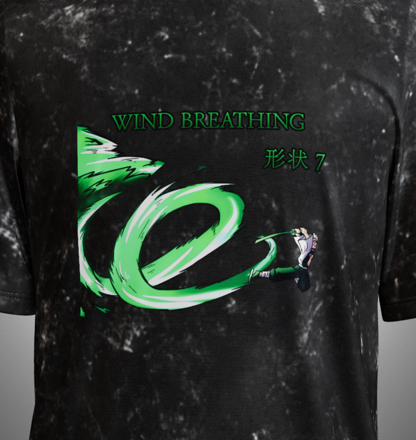 Wind Hashira Acid Washed T-Shirt