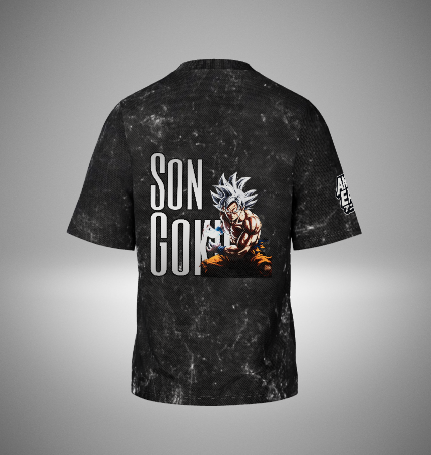 Goku Acid Washed Oversized T-Shirt