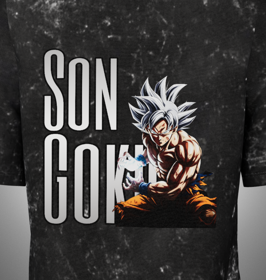 Goku Acid Washed Oversized T-Shirt