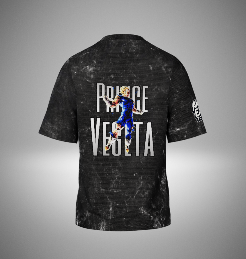 Vegeta Acid Washed Oversized T-Shirt