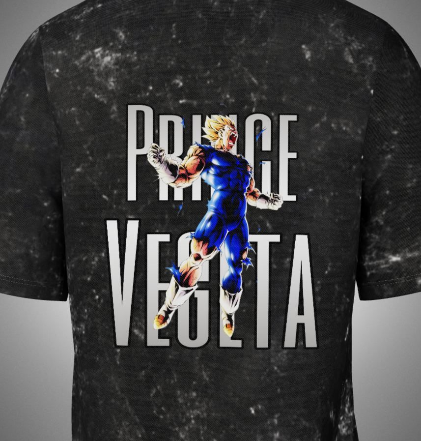 Vegeta Acid Washed Oversized T-Shirt