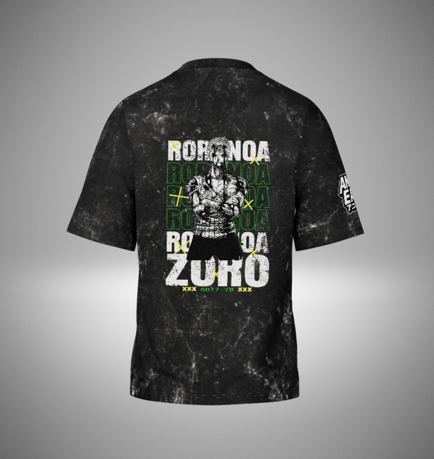 Zoro Nothing happened Acid Washed T-Shirt