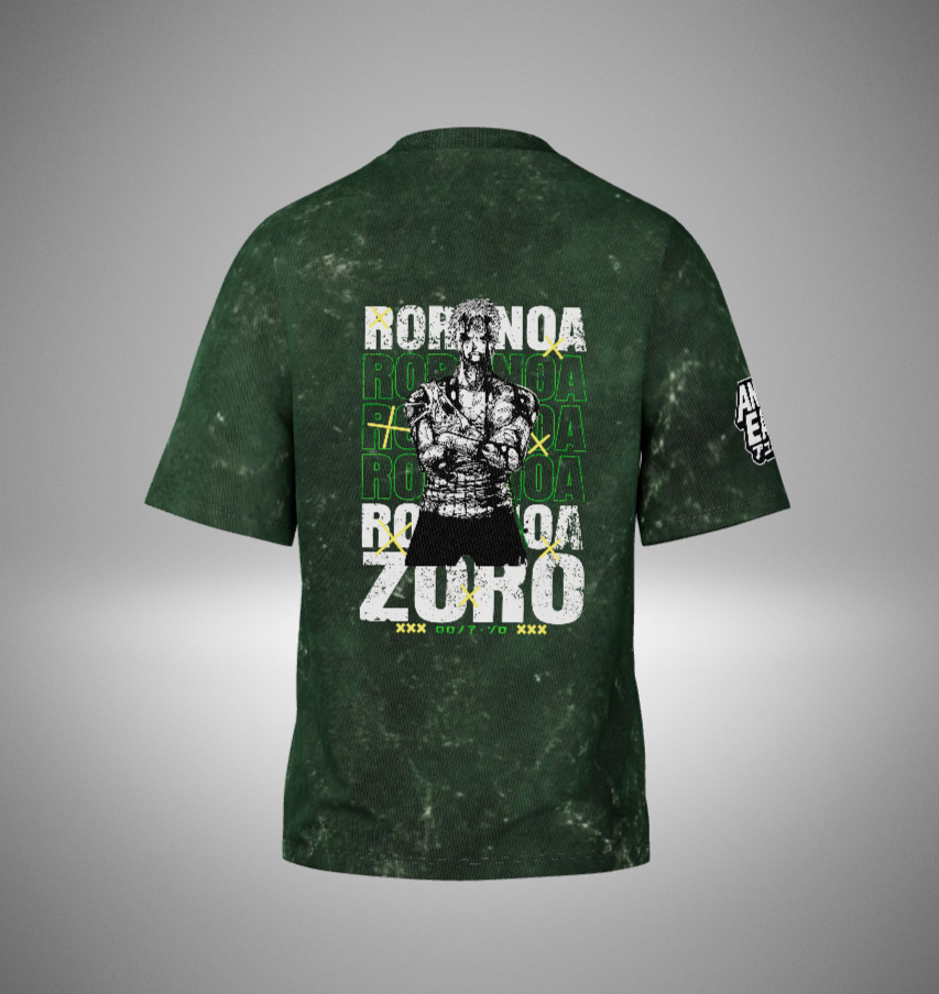 Zoro Nothing happened Acid Washed T-Shirt