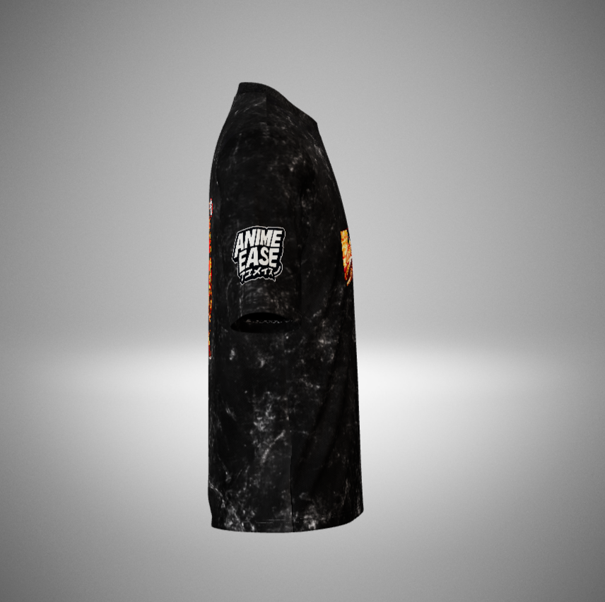 Rengoku Acid Washed Oversized T-Shirt