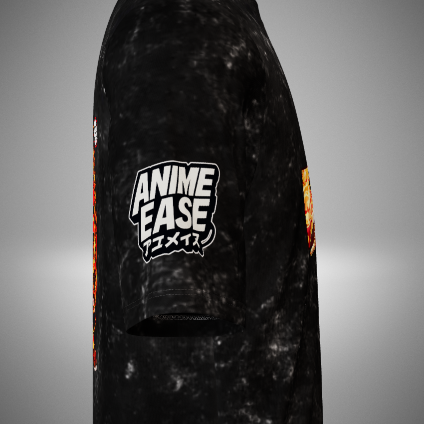 Rengoku Acid Washed Oversized T-Shirt