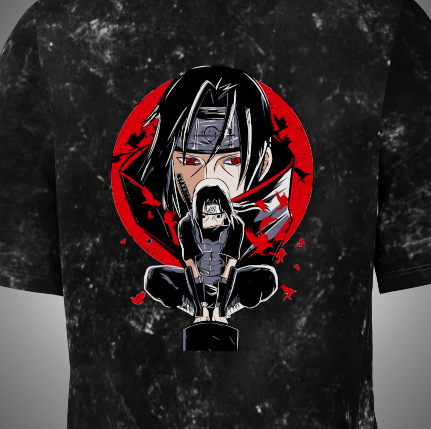 Itachi Acid Washed Oversized T-Shirt