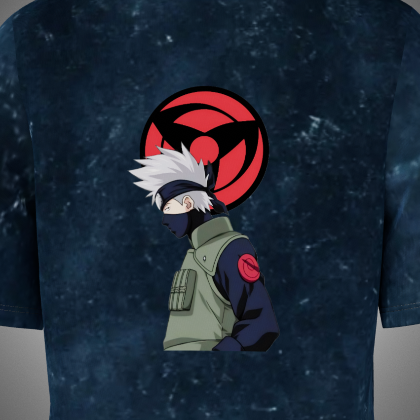 Kakashi Acid Washed Oversized T-Shirt