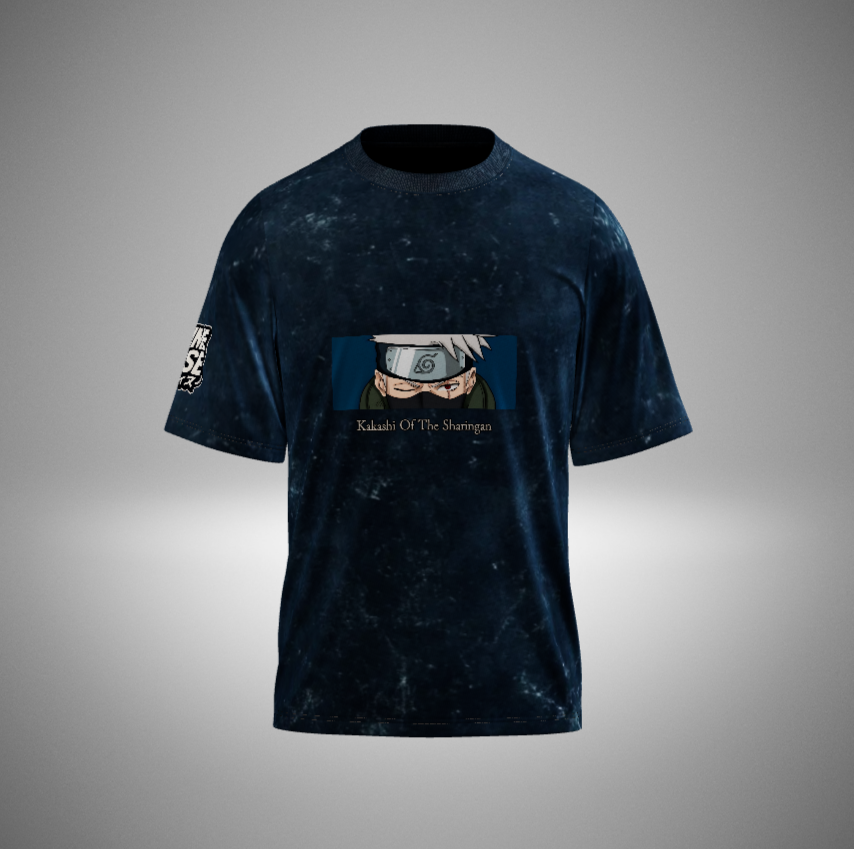 Kakashi Acid Washed Oversized T-Shirt