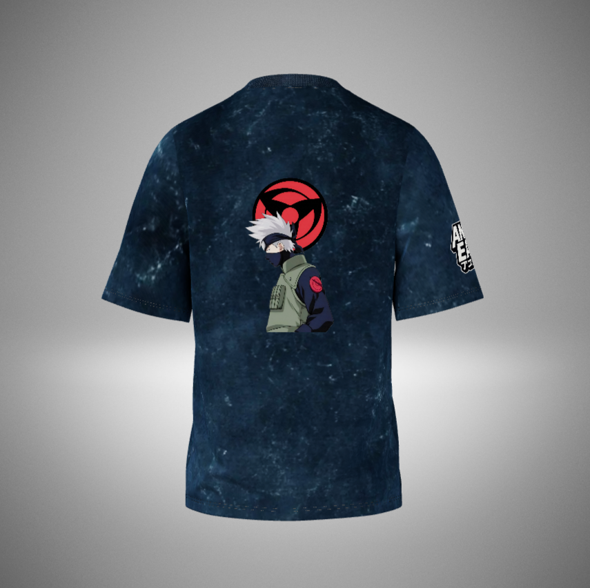 Kakashi Acid Washed Oversized T-Shirt