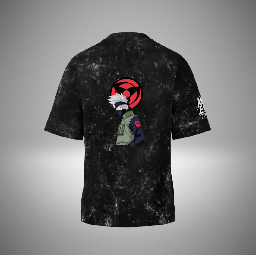 Kakashi Acid Washed Oversized T-Shirt