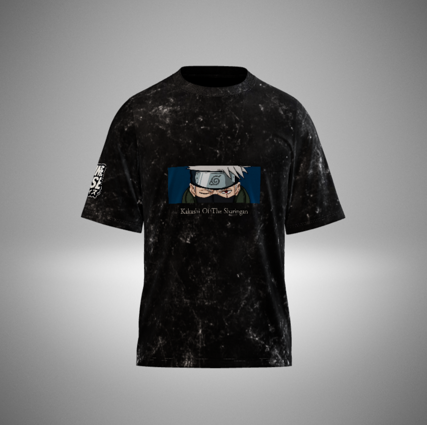 Kakashi Acid Washed Oversized T-Shirt