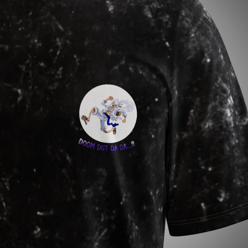 Luffy Gear 5 Acid Washed Oversized T-Shirt