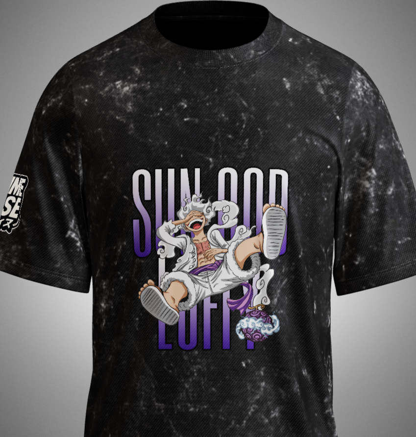 Luffy Gear 5 Acid Washed Oversized T-Shirt