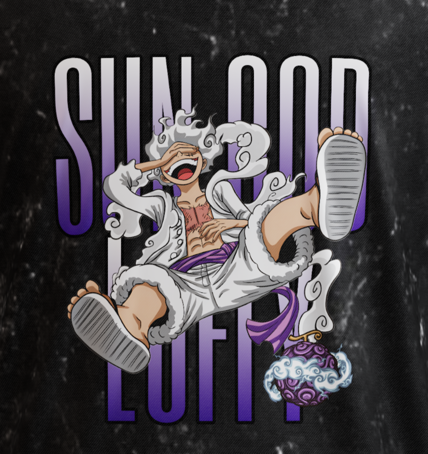 Luffy Gear 5 Acid Washed Oversized T-Shirt