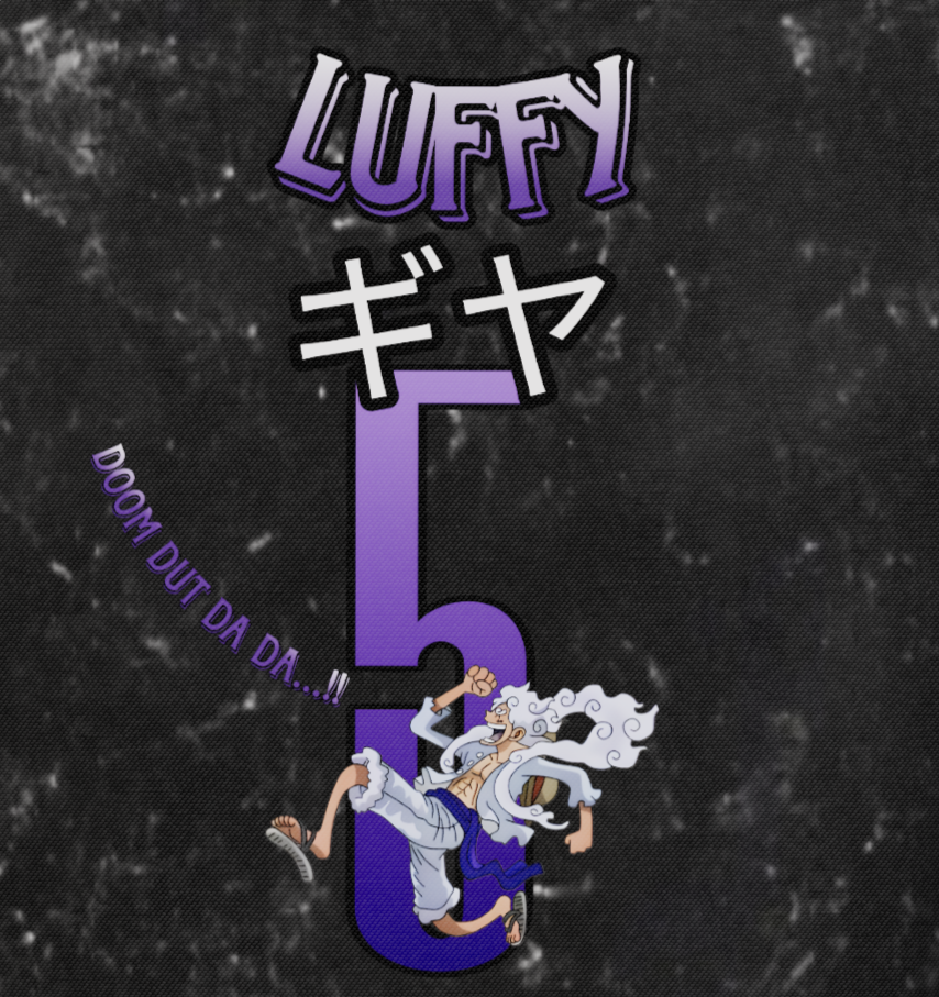 Luffy Gear 5 Acid Washed Oversized T-Shirt