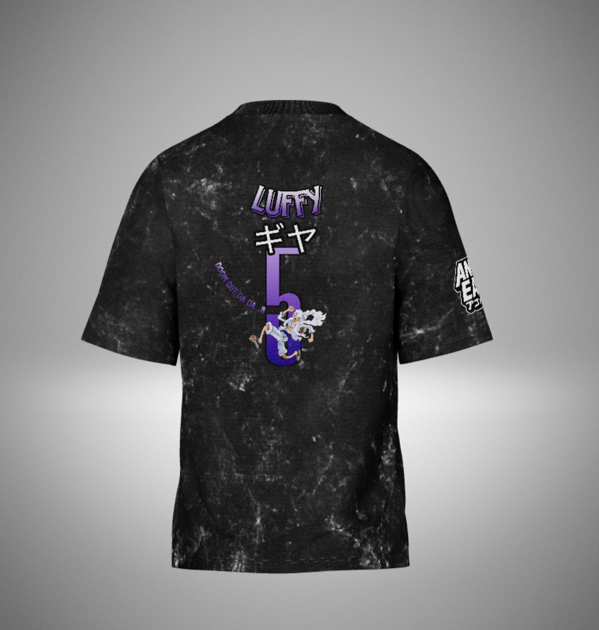 Luffy Gear 5 Acid Washed Oversized T-Shirt