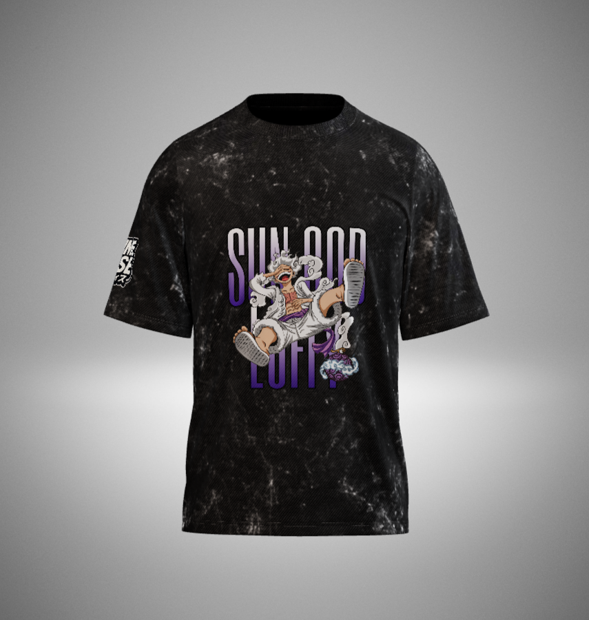 Luffy Gear 5 Acid Washed Oversized T-Shirt