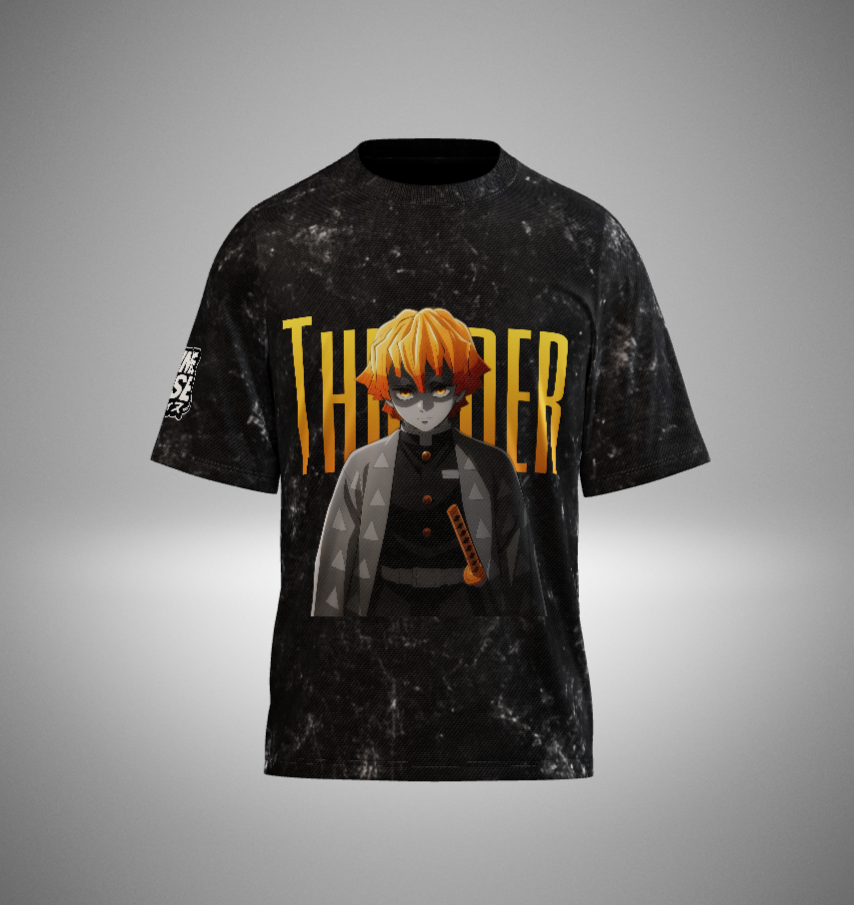 Zenitsu Acid Washed Oversized T-Shirt